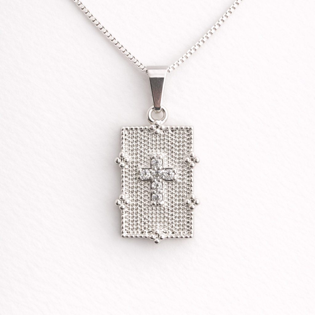 Collar medalla de cruz